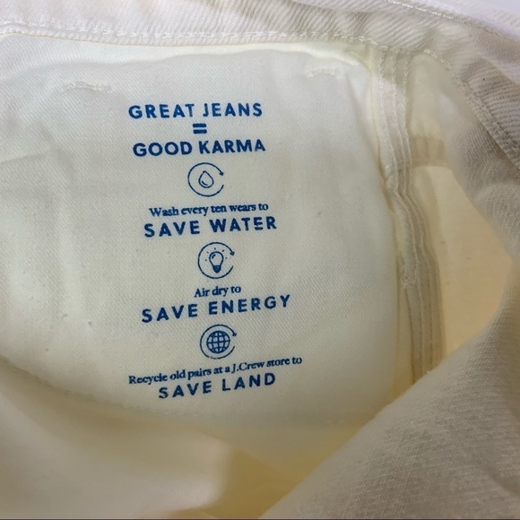 J Crew Re-Imagined Womens Rigid Full-length Bootcut Jean Sz 25 Cream/White AN044 - Picture 9 of 11